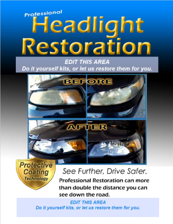 Editable Counter Sign - Headlight Restoration